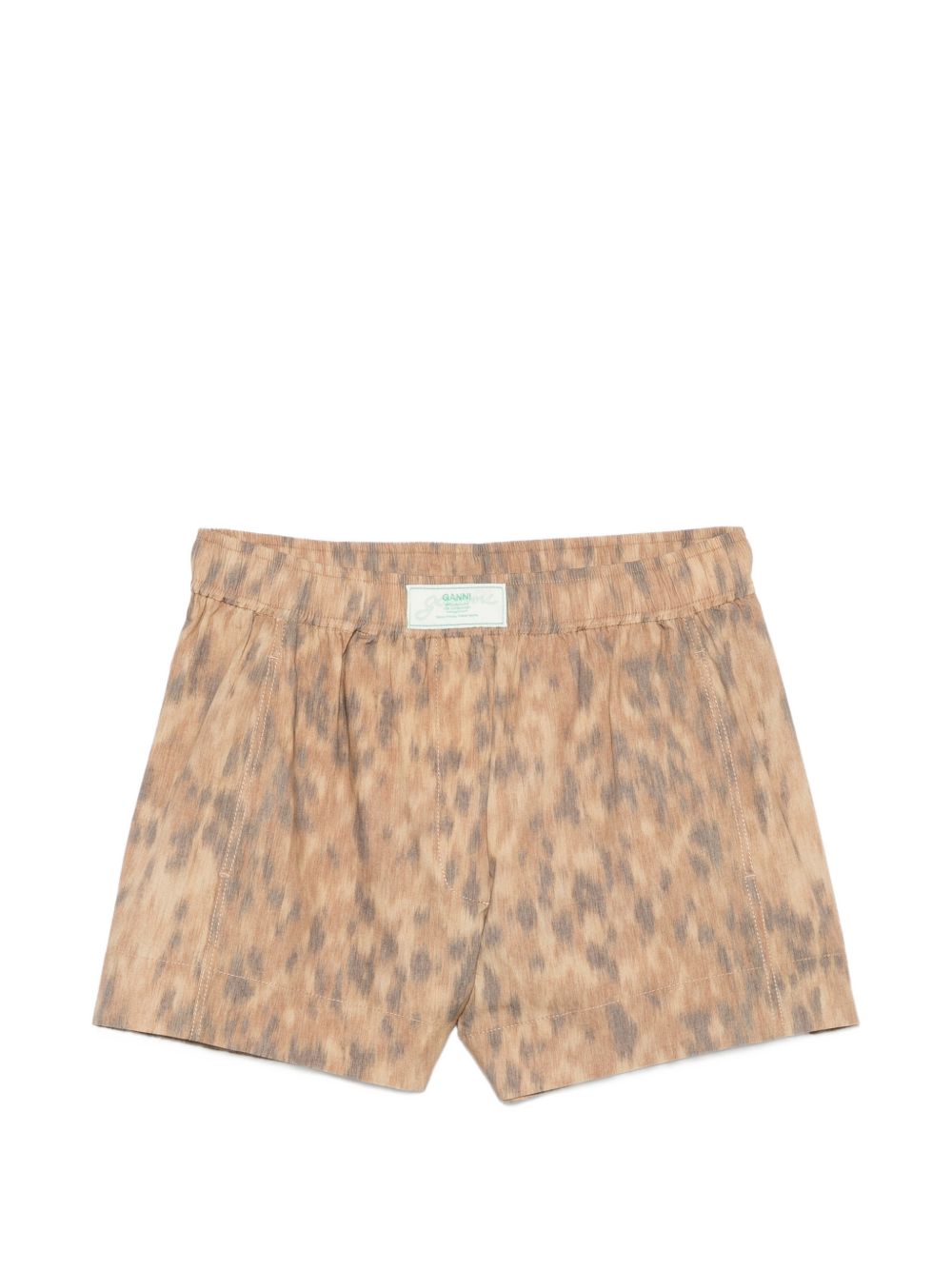 Ganni Shorts Beige Elastane