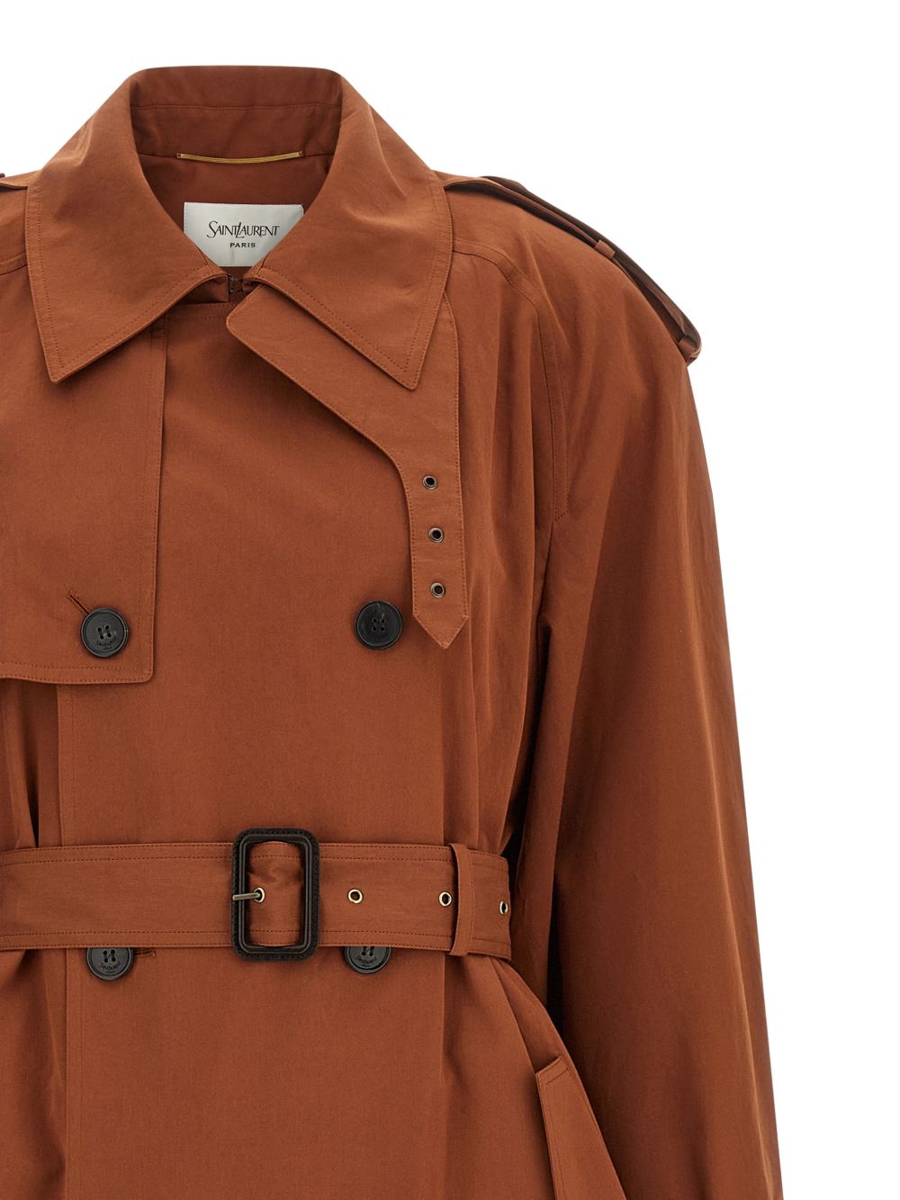 Saint Laurent Coats Marrone