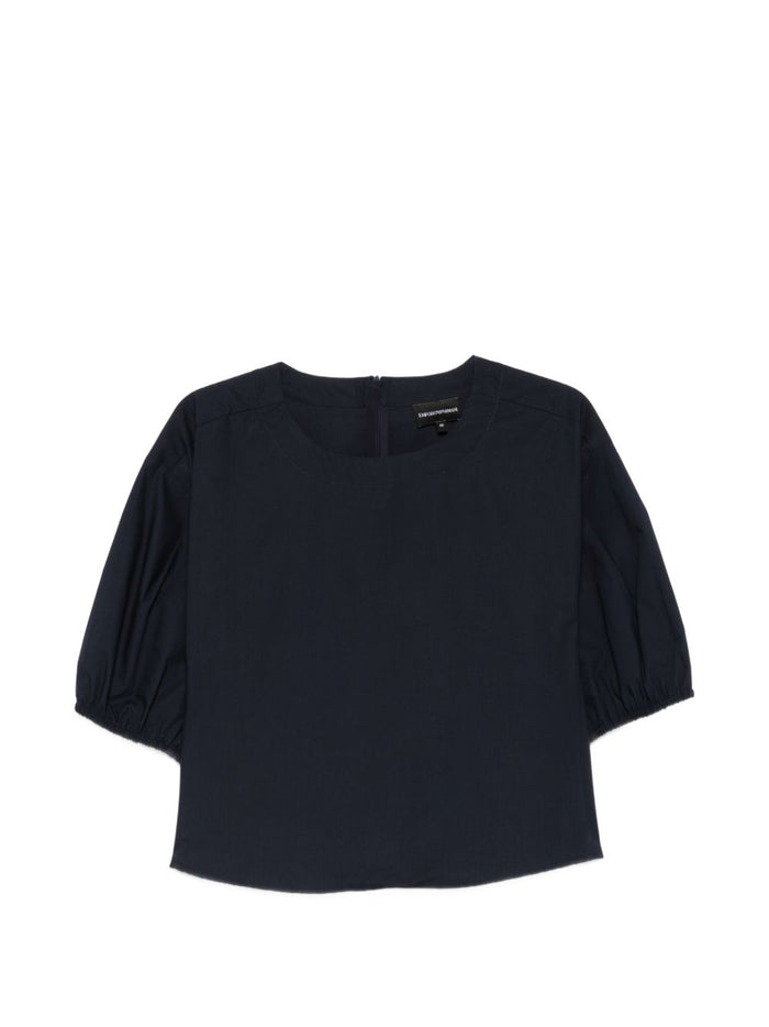 Emporio Armani Top Blu Cotton