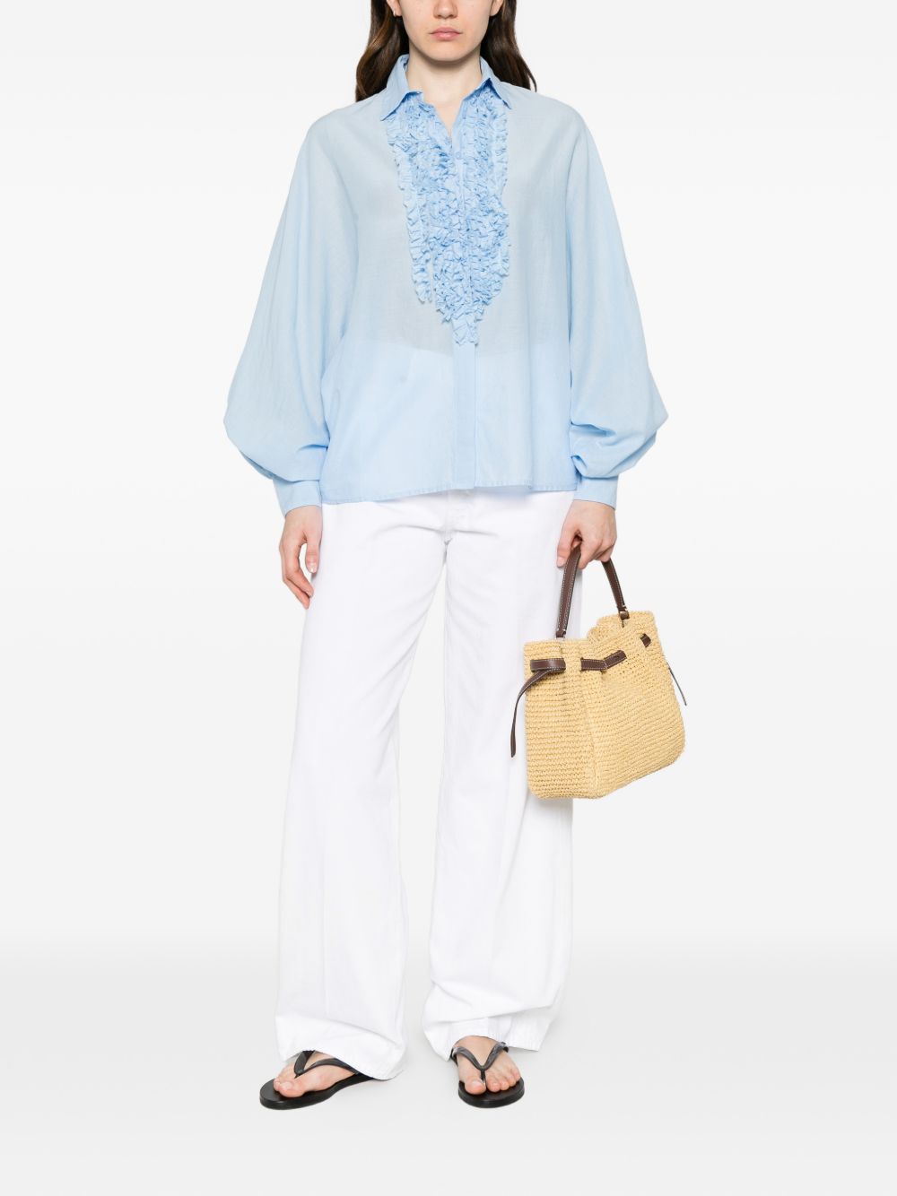 Sosue Shirts Azzurro Natural (veg)->cotton100.0 %