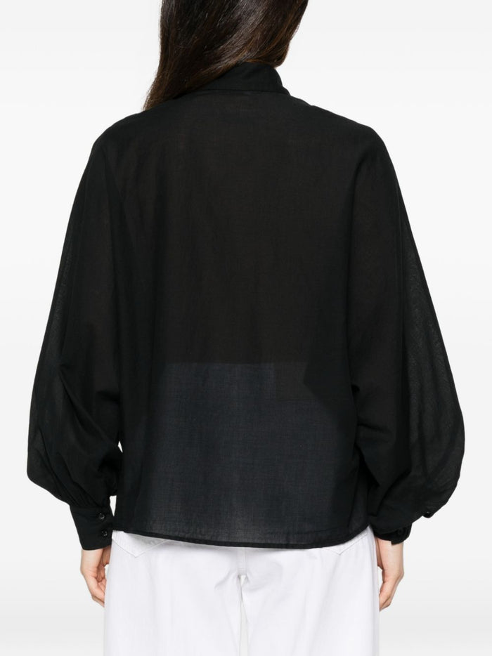 Sosue Shirts Nero Natural (veg)->cotton100.0 %