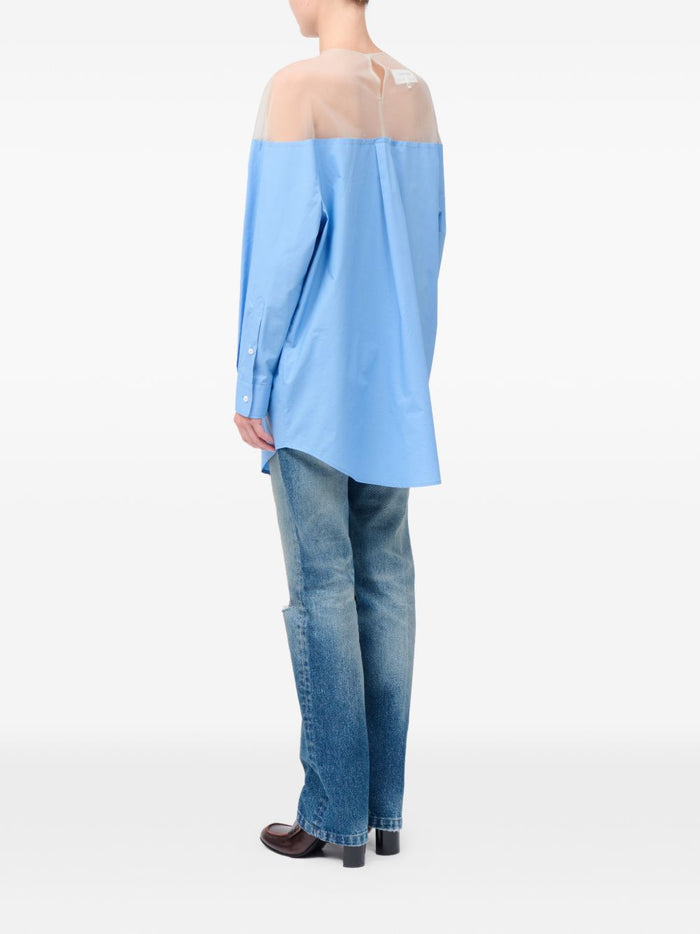 Mm6 Maison Margiela Top Clear Blue Natural (veg)->cotton100.0 %