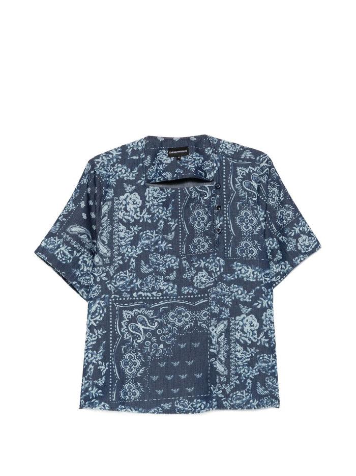 Emporio Armani T-Shirts And Polos Blu Cotton