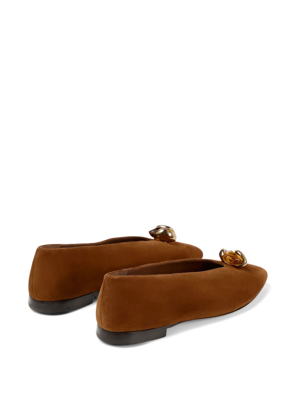 Jimmy Choo Flat Shoes Leather Brown