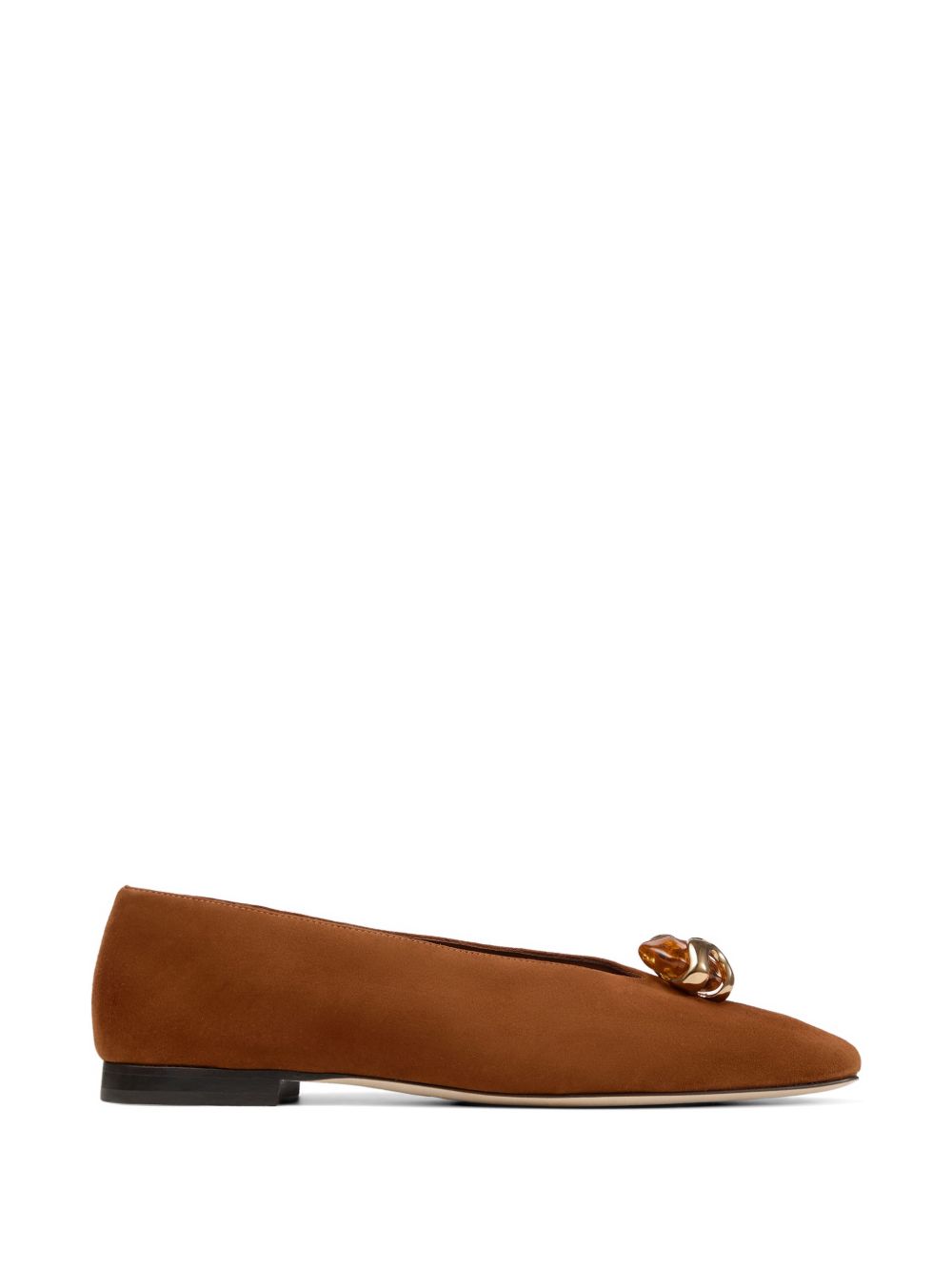 Jimmy Choo Flat Shoes Leather Brown