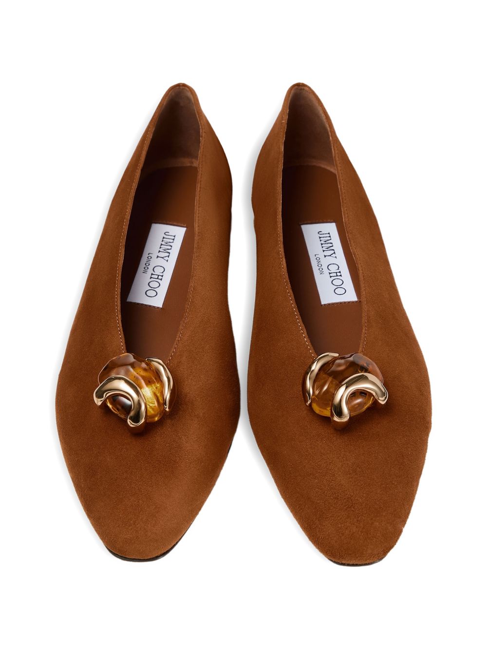 Jimmy Choo Flat Shoes Leather Brown