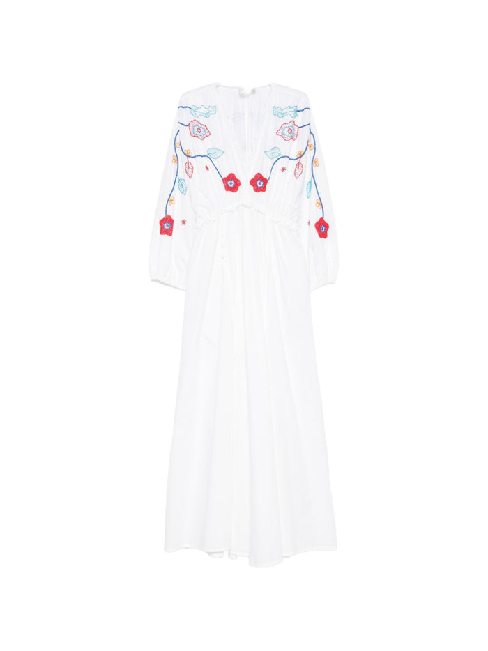 Forte Dresses Bianco Cotton