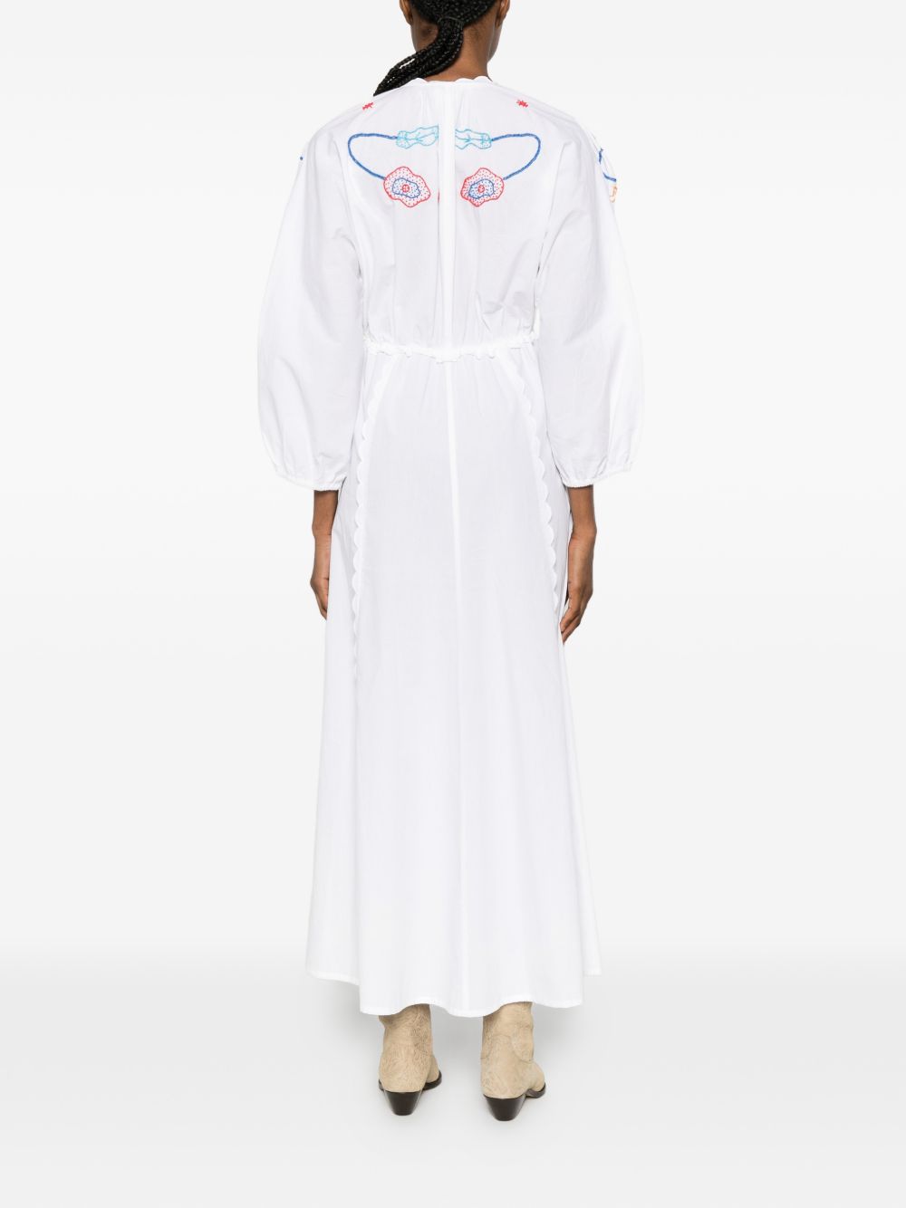 Forte Dresses Bianco Cotton