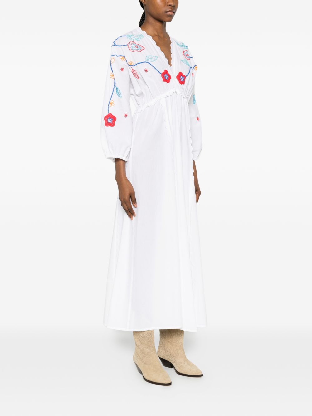 Forte Dresses Bianco Cotton