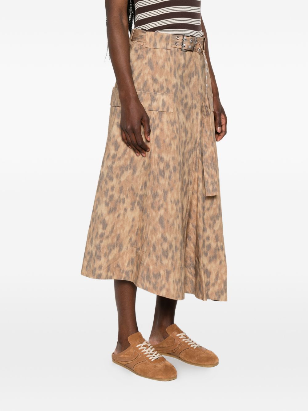 Ganni Skirts Beige Elastane