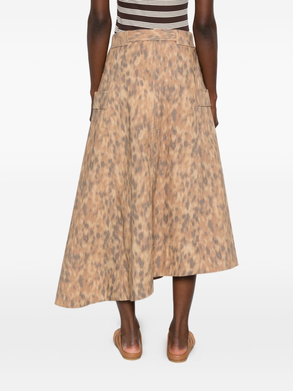 Ganni Skirts Beige Elastane