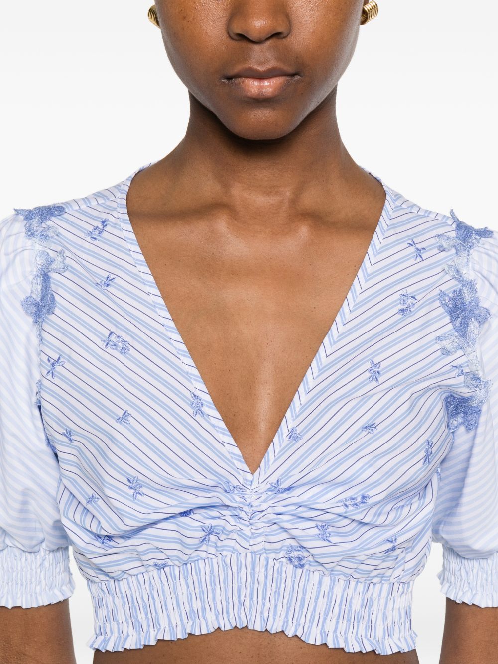 Ermanno Scervino Top Azzurro Polyester