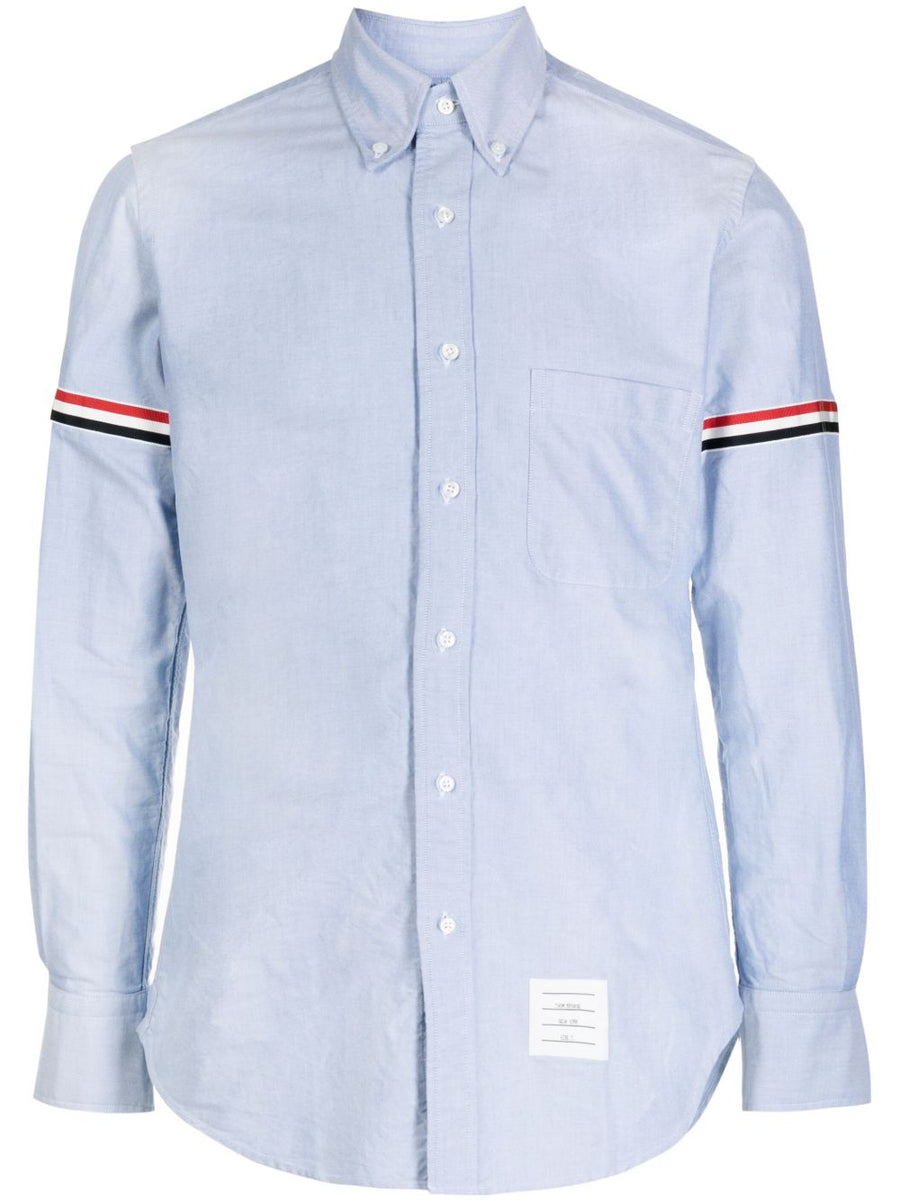 Thom Browne RWB Stripe Shirt — Light Blue