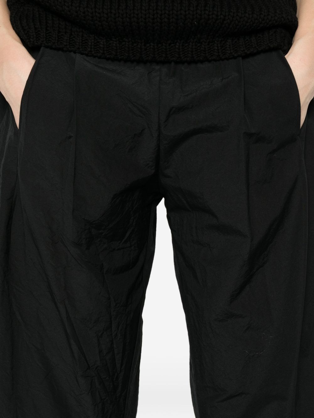Apuntob Trousers Nero Cotton Polyester