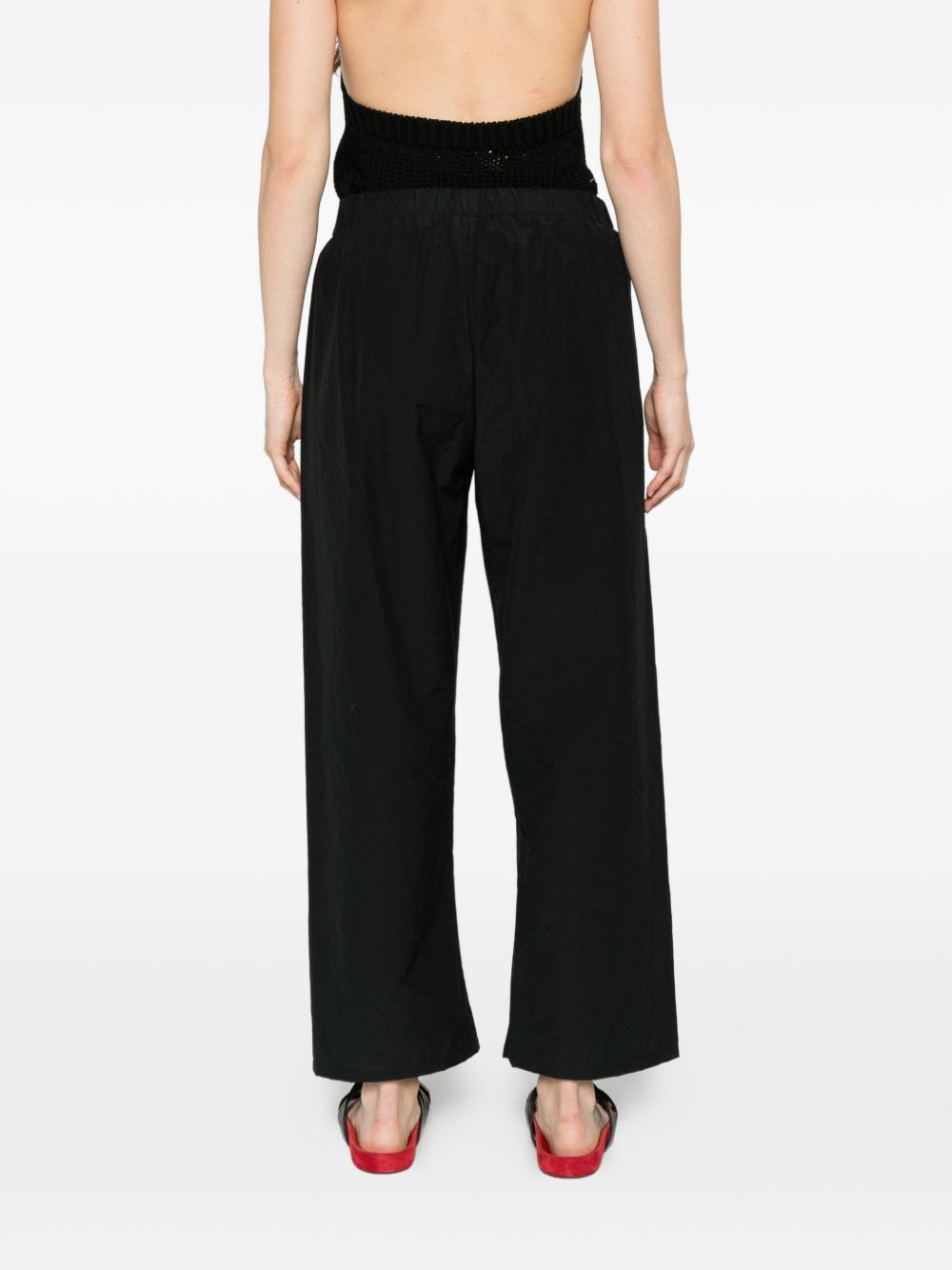 Apuntob Trousers Nero Cotton Polyester