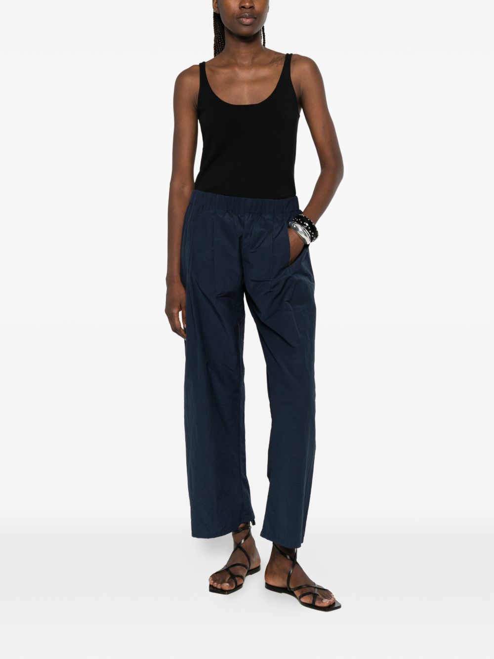 Apuntob Trousers Blu Cotton Polyester