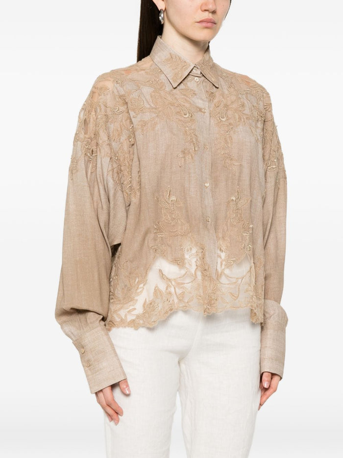 Ermanno Scervino Shirts Marrone Chiaro