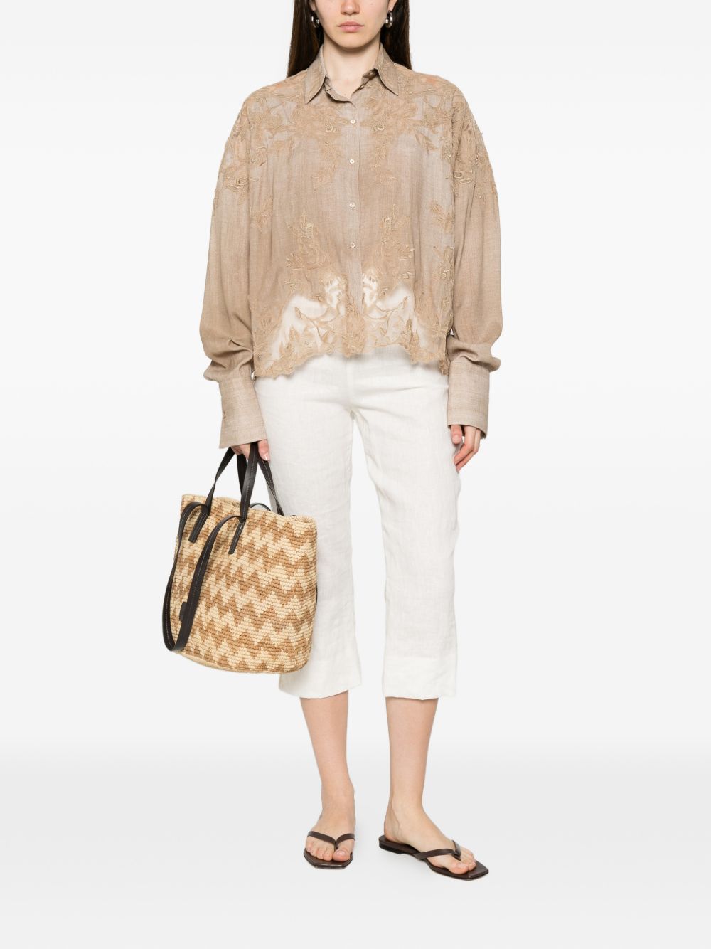 Ermanno Scervino Shirts Marrone Chiaro