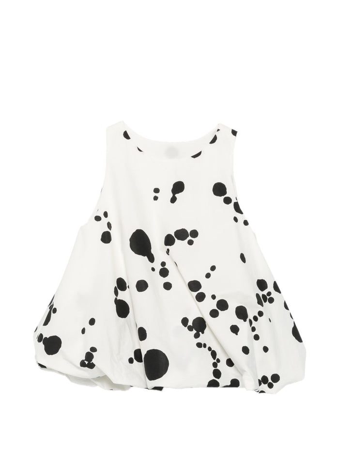 Apuntob Top Nero Cotton