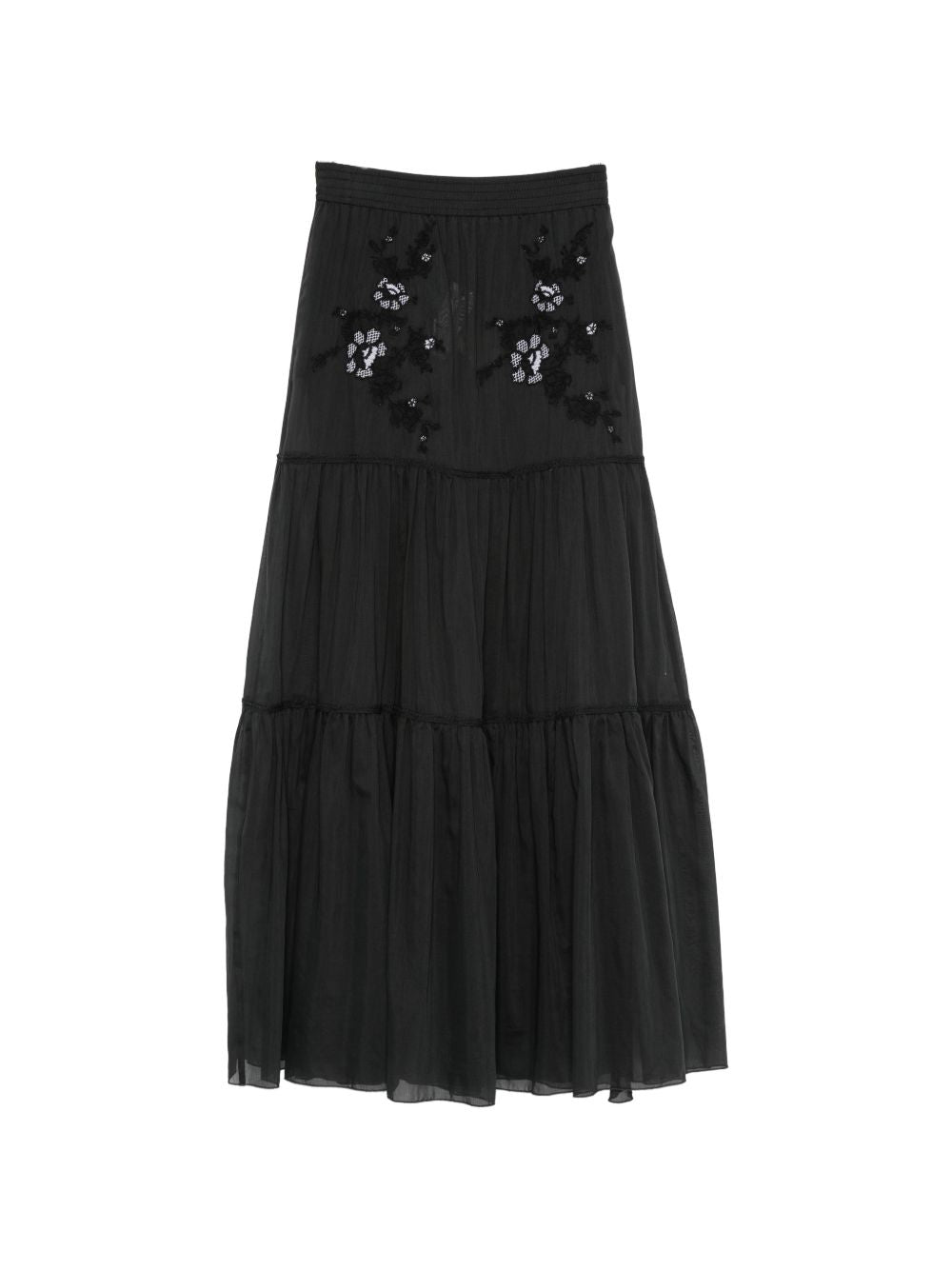 Ermanno Scervino Skirts Nero Cotton Silk