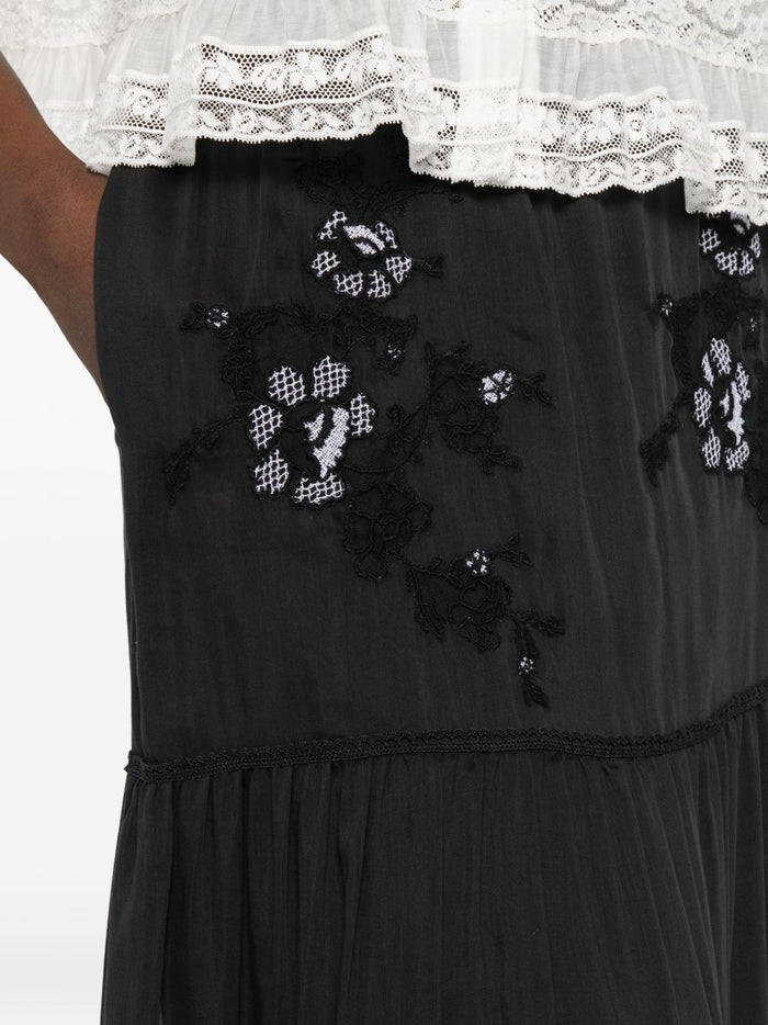 Ermanno Scervino Skirts Nero Cotton Silk