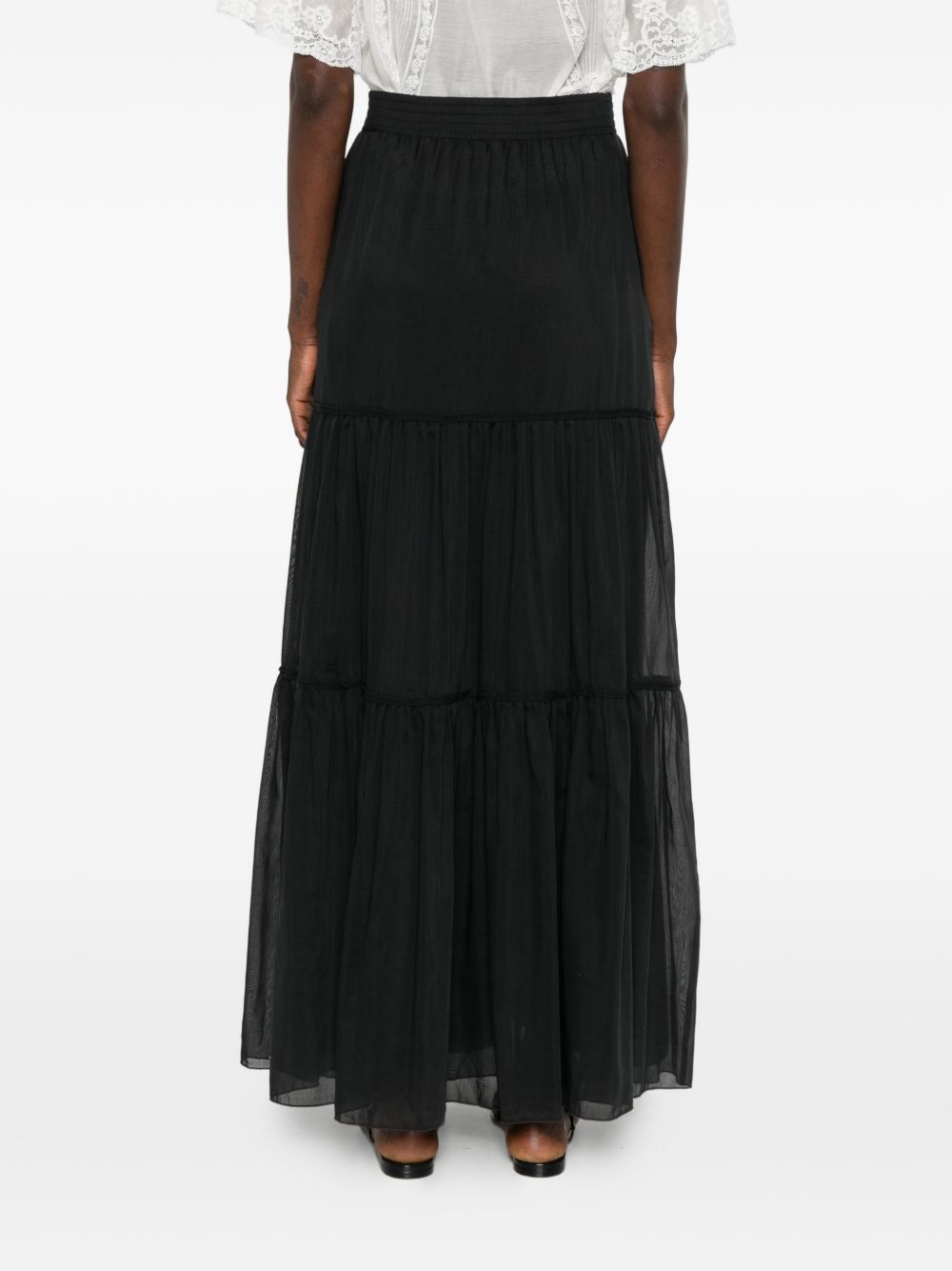 Ermanno Scervino Skirts Nero Cotton Silk