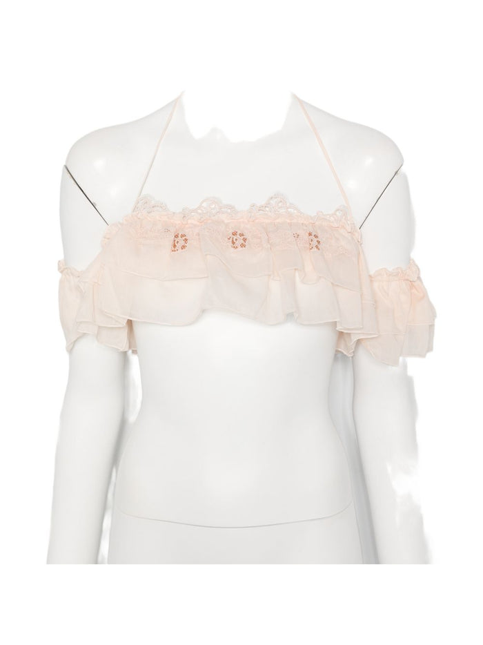 Ermanno Scervino Top Rosa Cotton Silk