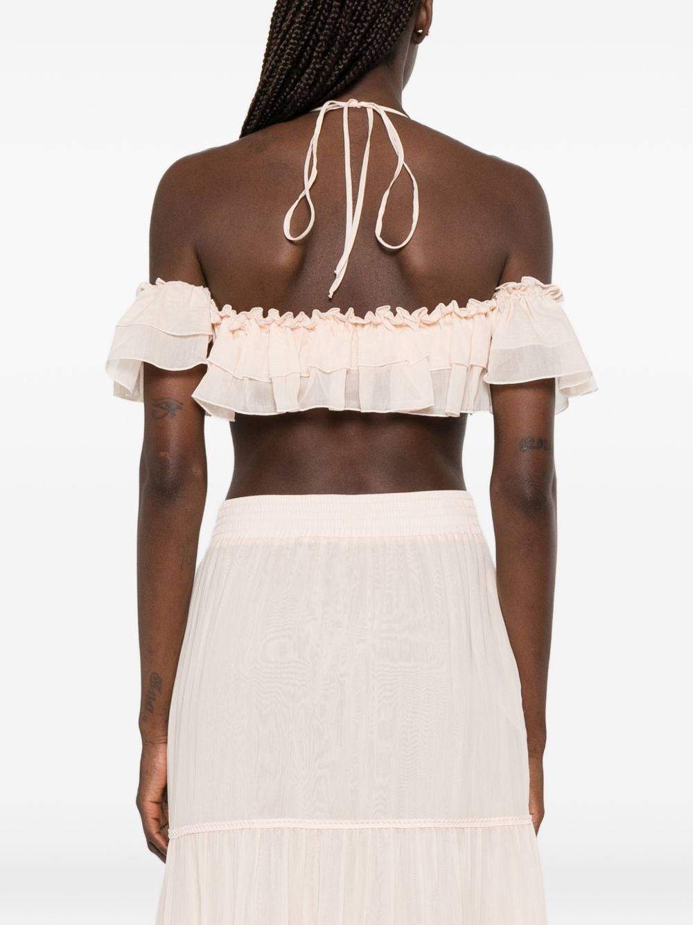 Ermanno Scervino Top Rosa Cotton Silk