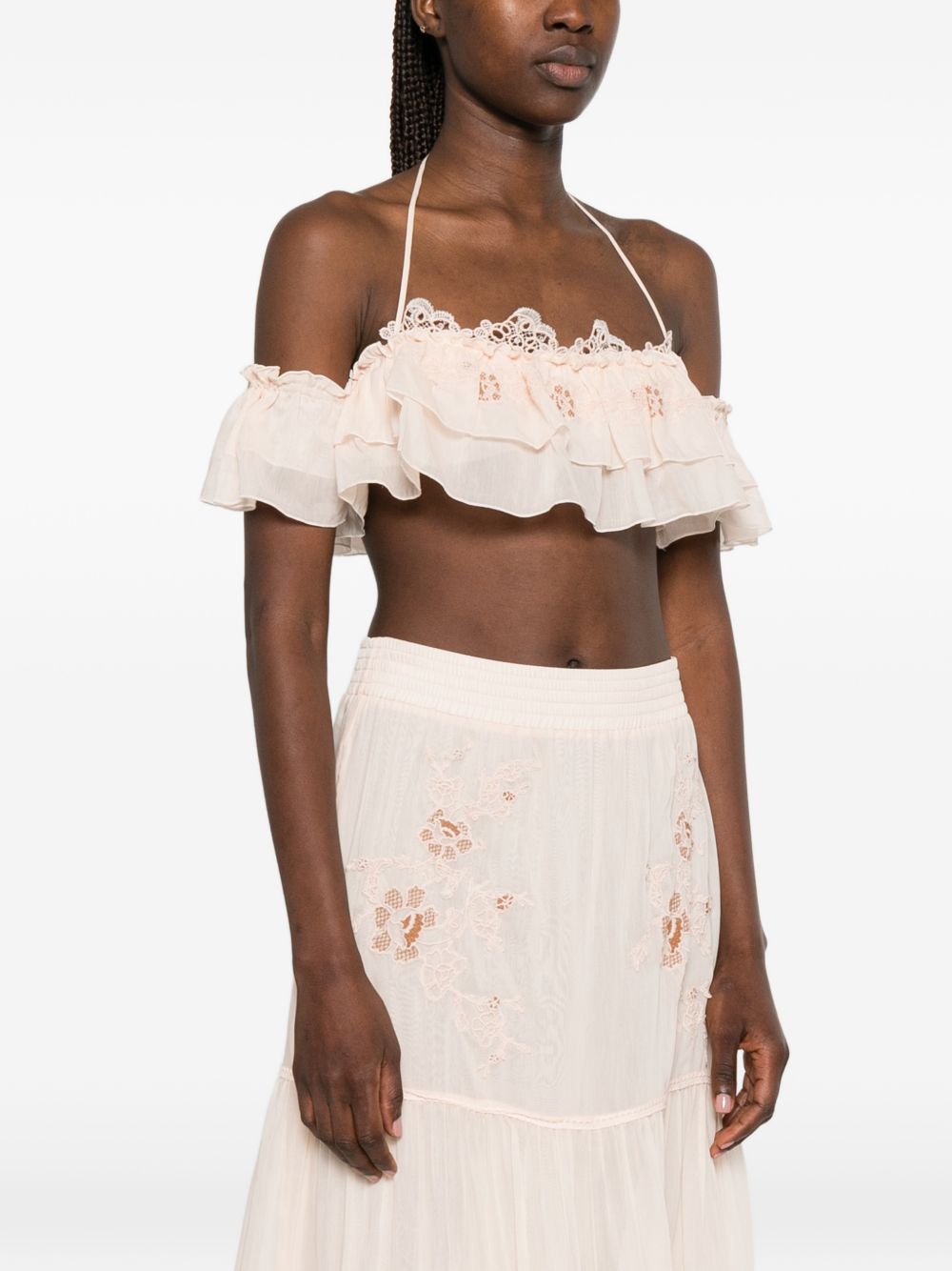 Ermanno Scervino Top Rosa Cotton Silk