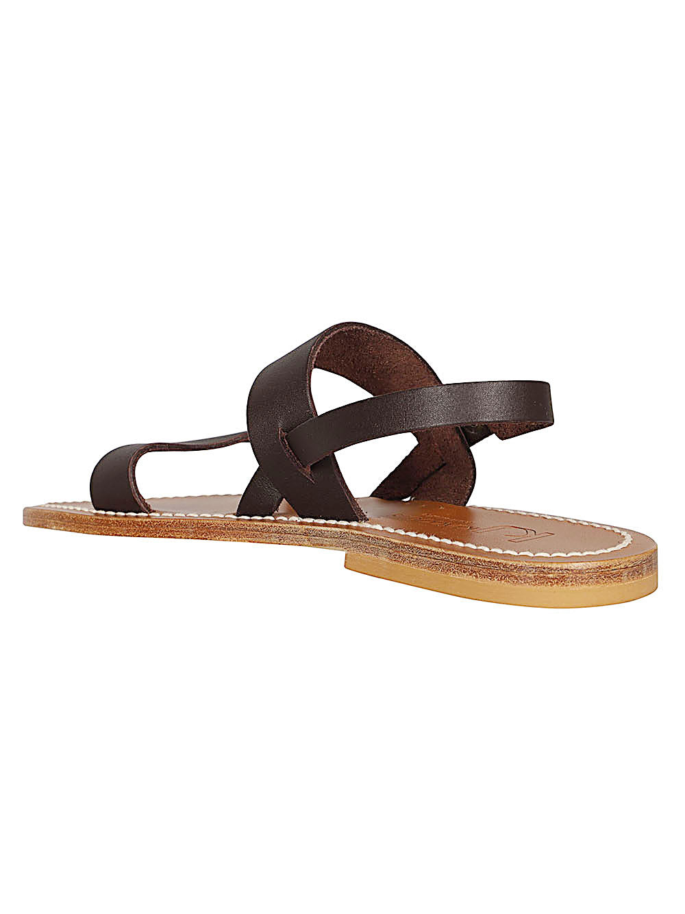 K Jacques St Tropez Sandals Leather Brown