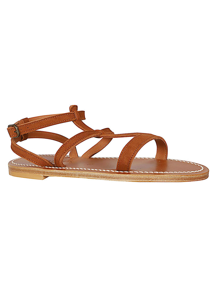 K Jacques St Tropez Sandals Brown Leather