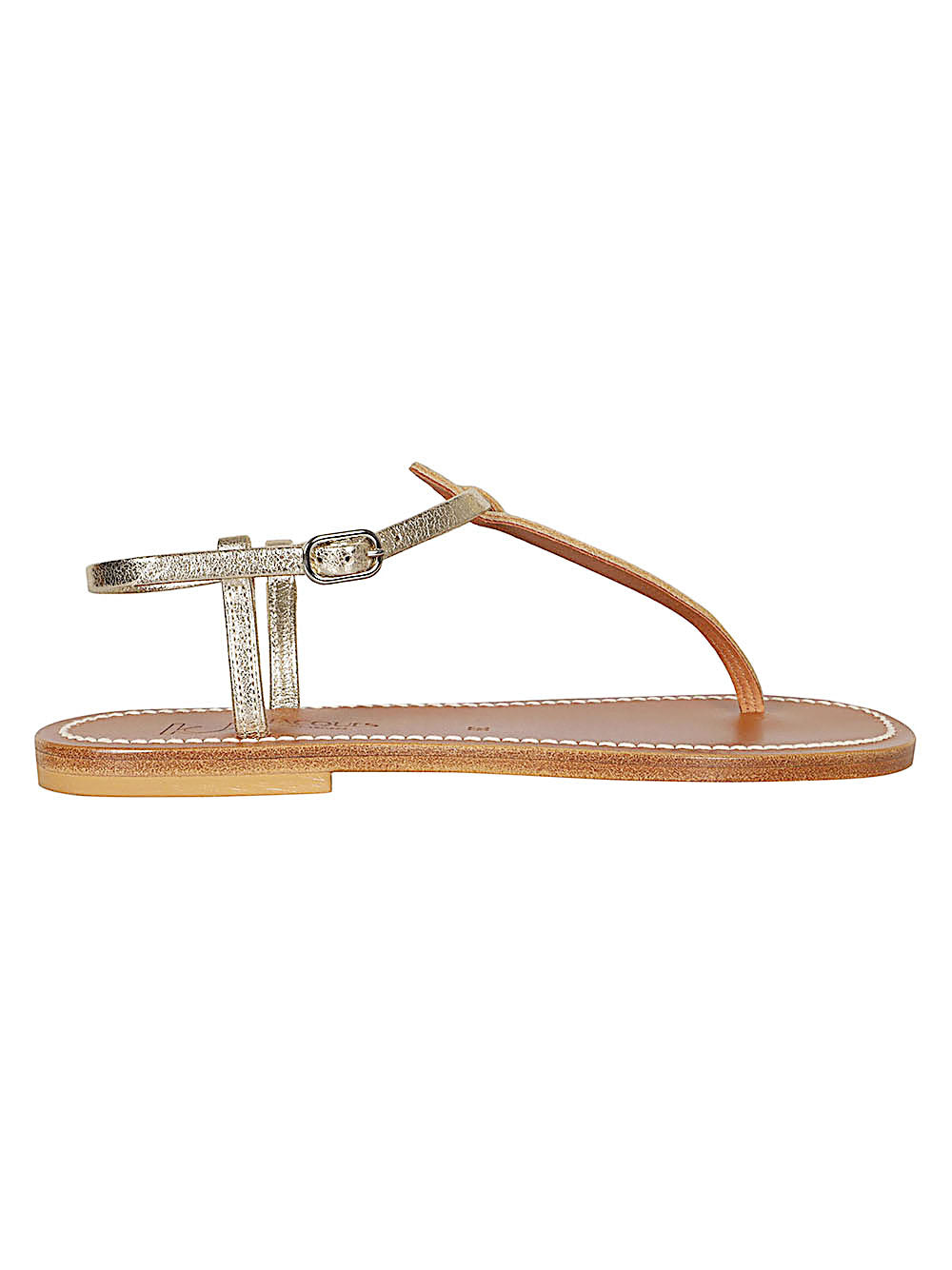 K Jacques St Tropez Sandals Golden Leather