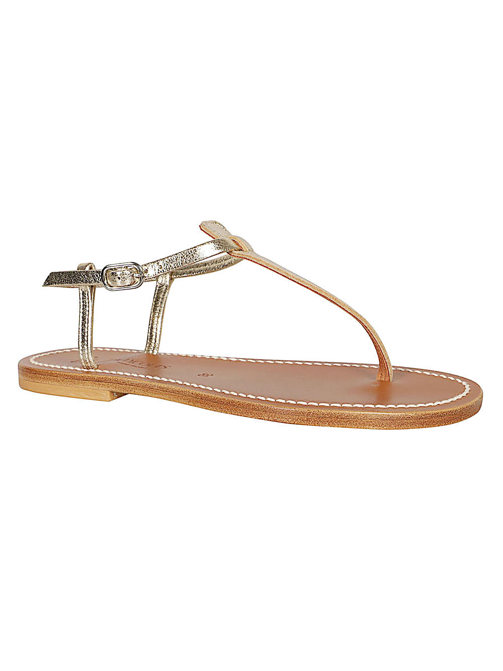 K Jacques St Tropez Sandals Golden Leather