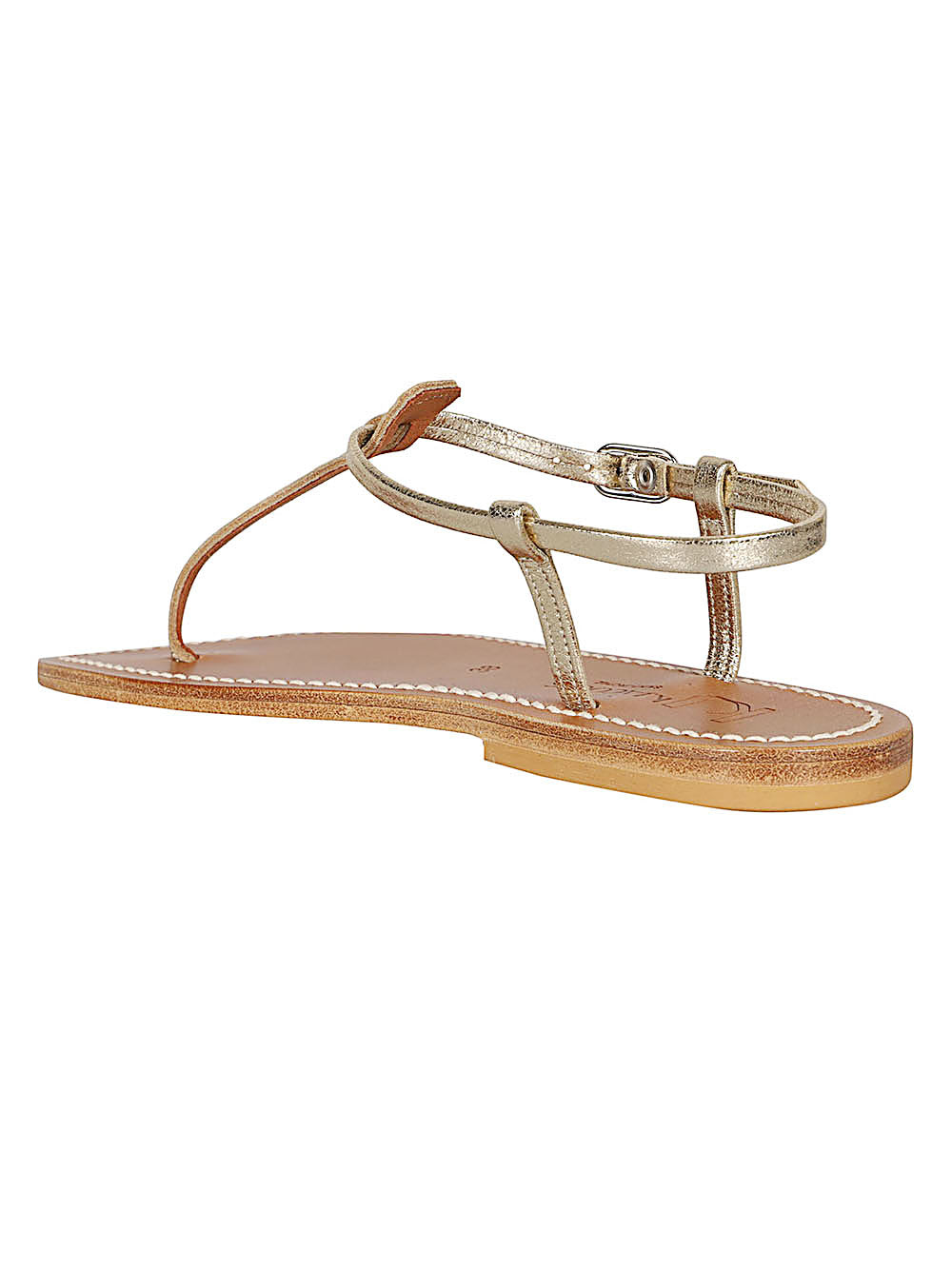 K Jacques St Tropez Sandals Golden Leather