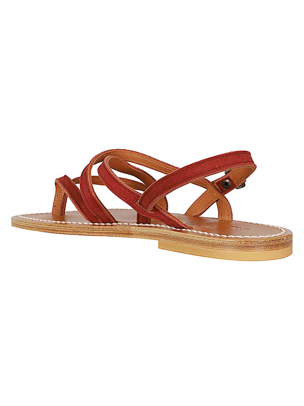K Jacques St Tropez Sandals Brown Leather