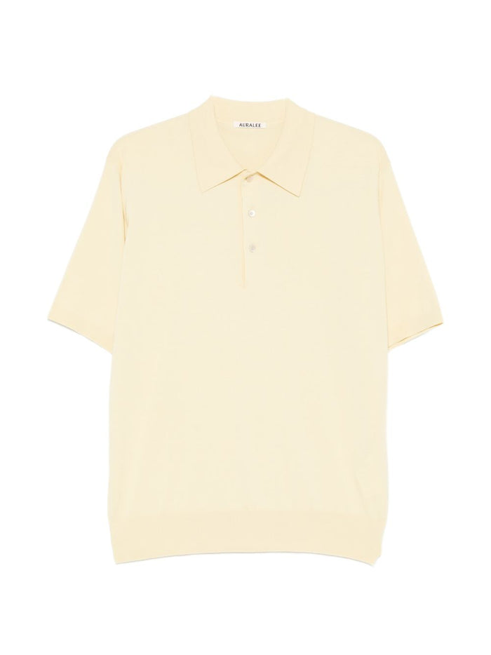 Auralee T-Shirts And Polos Giallo Cotton