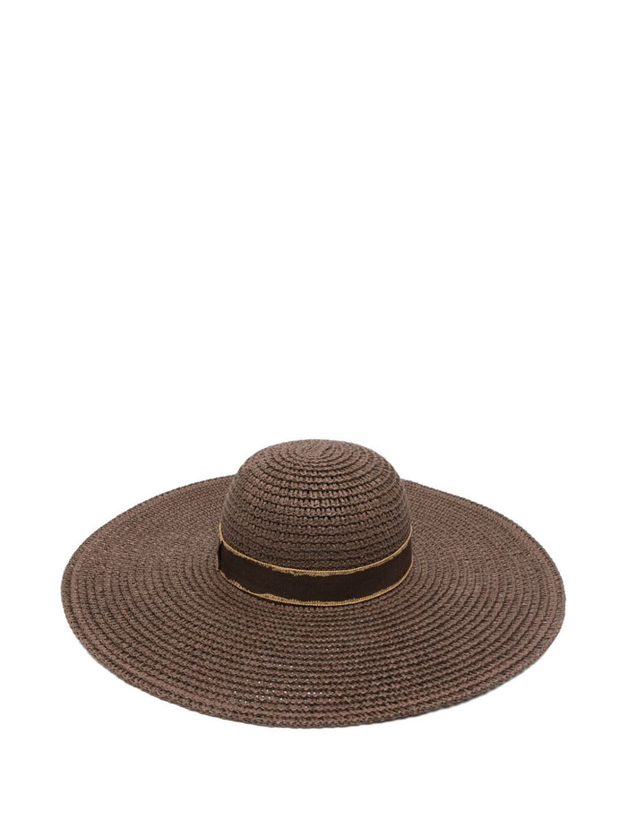 Borsalino Hats Marrone Paper Fibres