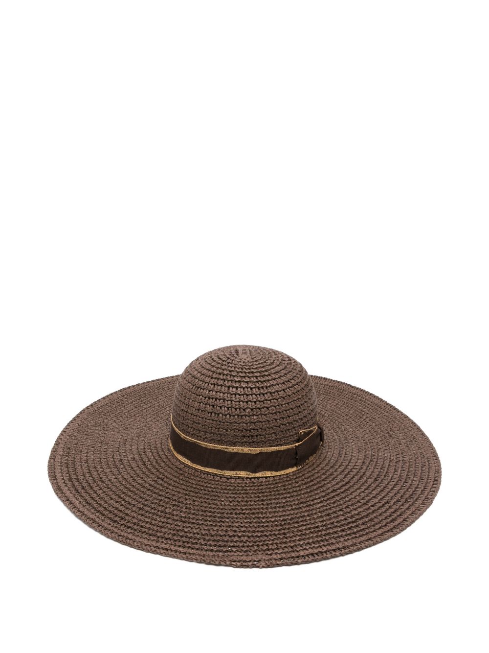 Borsalino Hats Marrone Paper Fibres