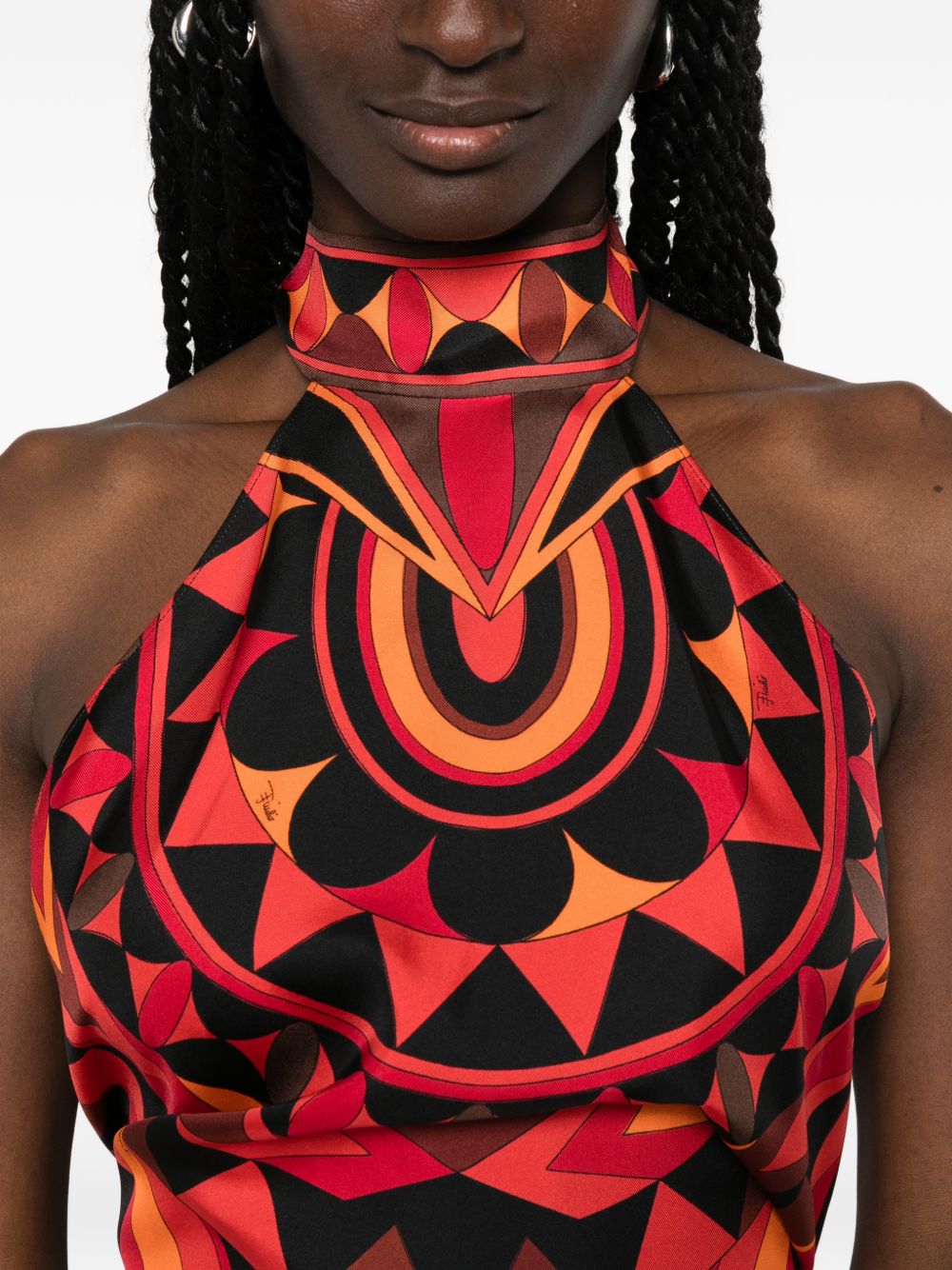 Pucci Top Arancio Silk