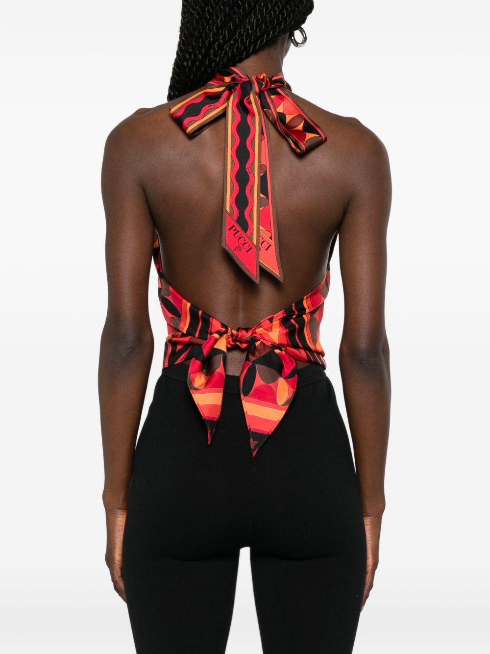 Pucci Top Arancio Silk