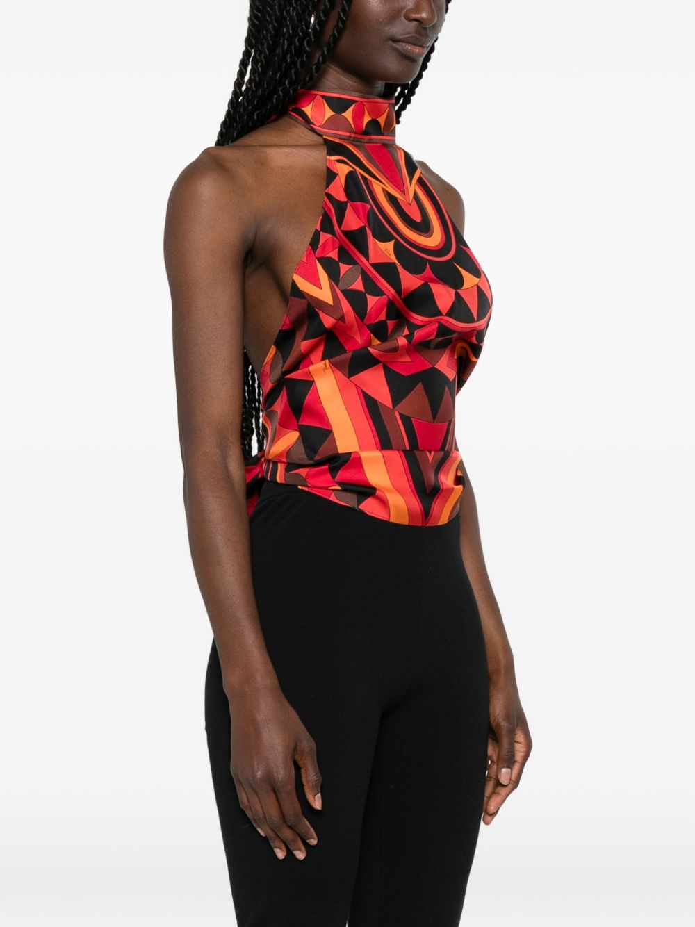 Pucci Top Arancio Silk