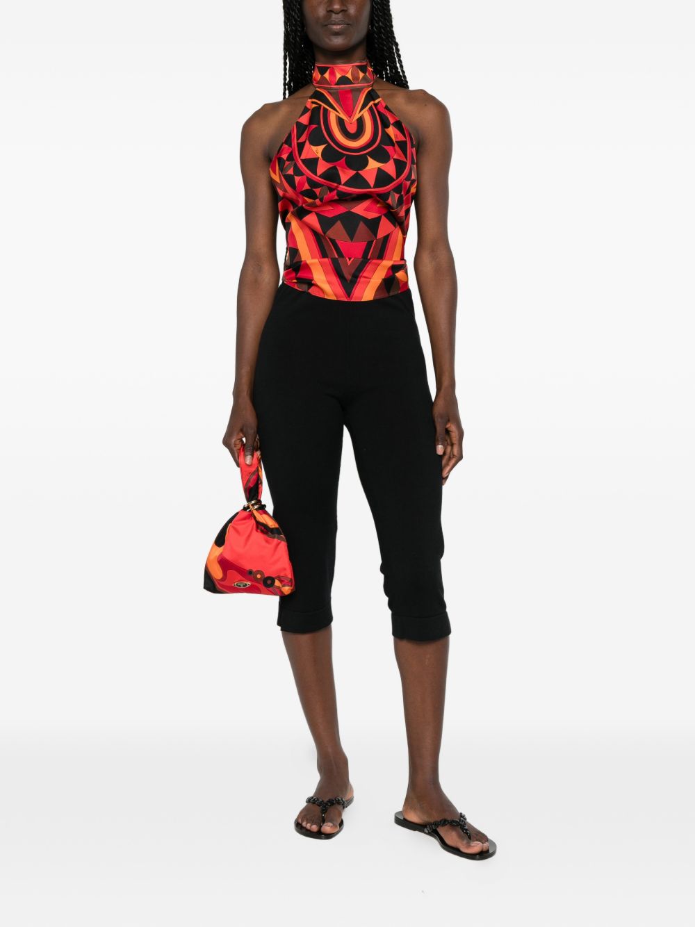 Pucci Top Arancio Silk