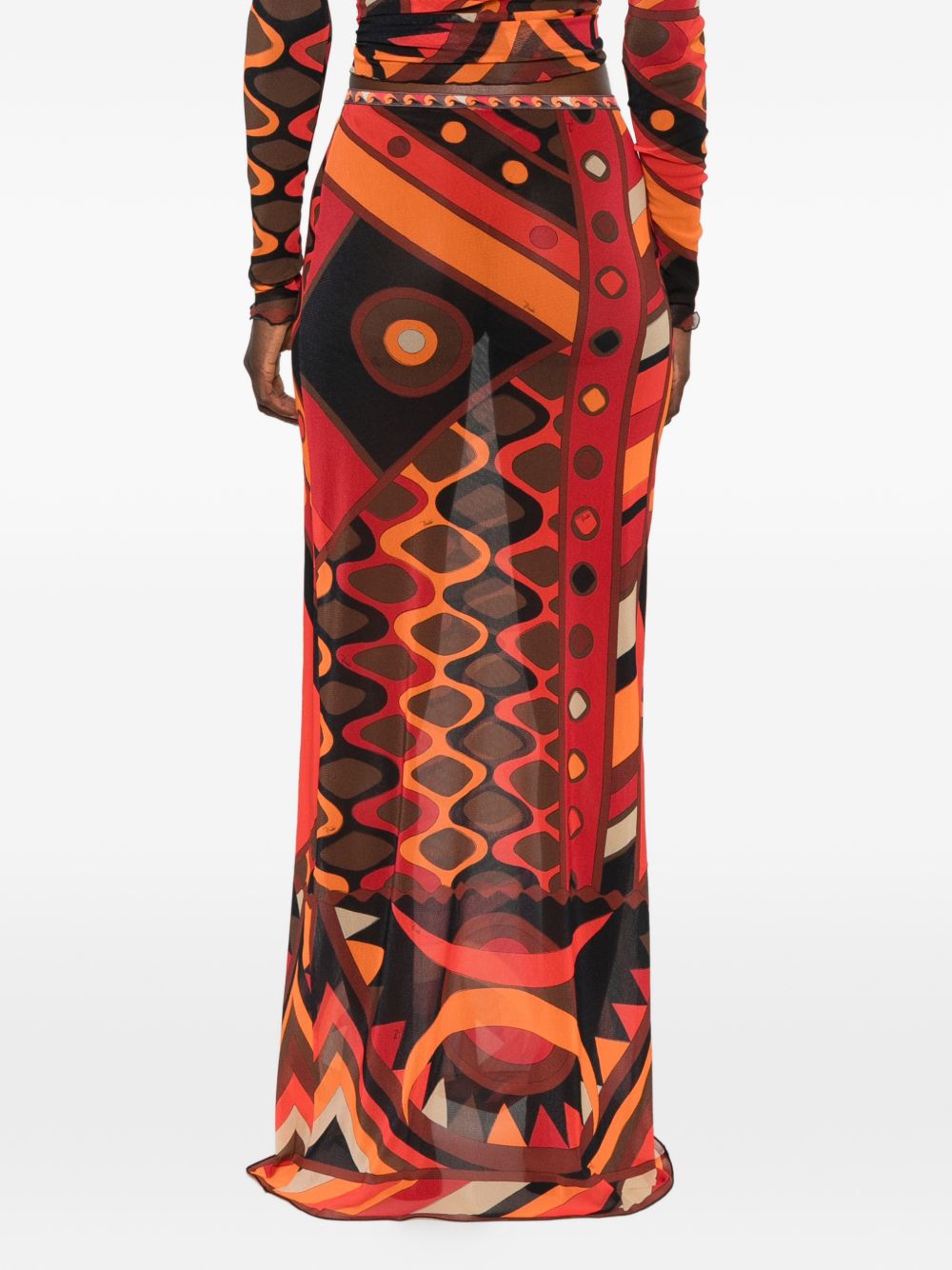 Pucci Skirts Arancio Poliammide