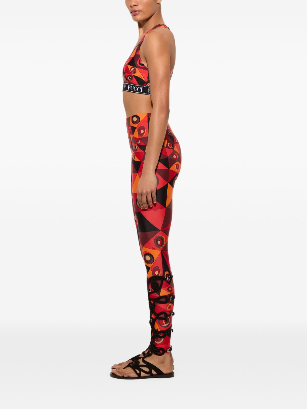 Pucci Top Arancio Elastan Poliammide