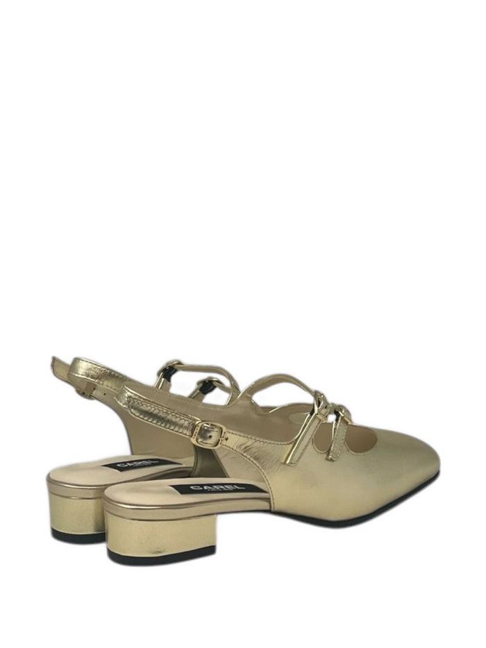 Carel Paris Flat Shoes Silver Calf Patent Leather