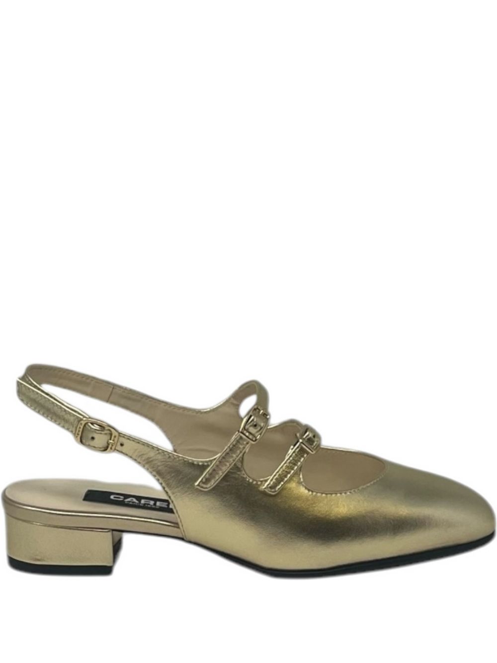 Carel Paris Flat Shoes Silver Calf Patent Leather