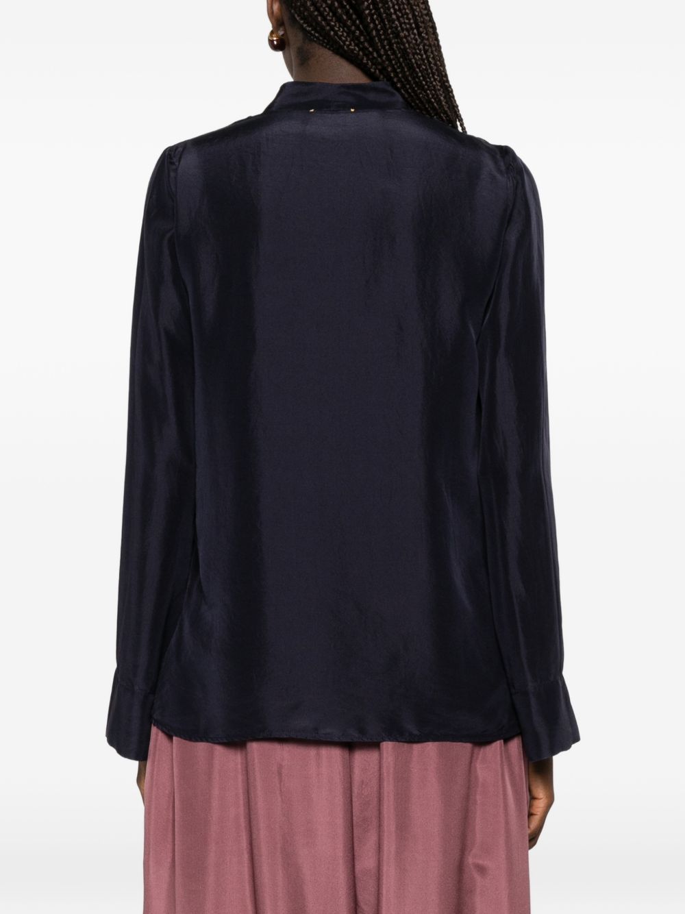 Forte Shirts Blu Silk