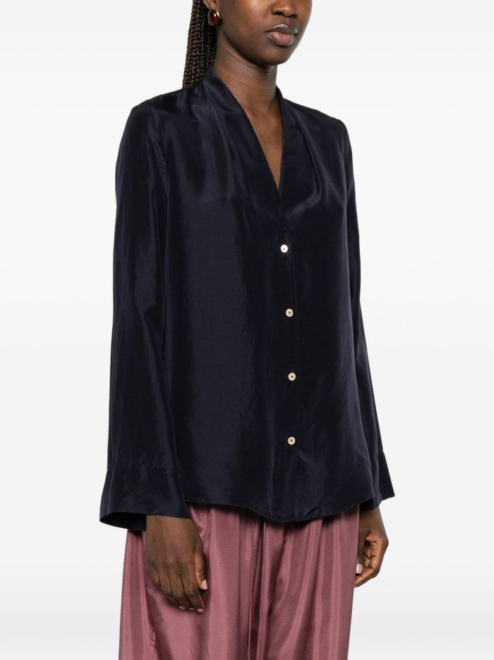 Forte Shirts Blu Silk