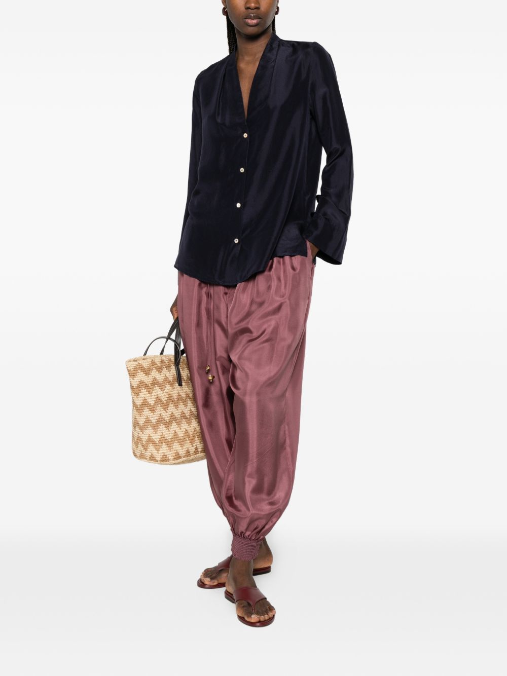 Forte Shirts Blu Silk