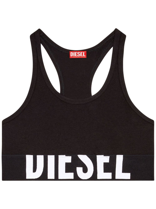 Diesel Logo-Underband Sports Bra — Black